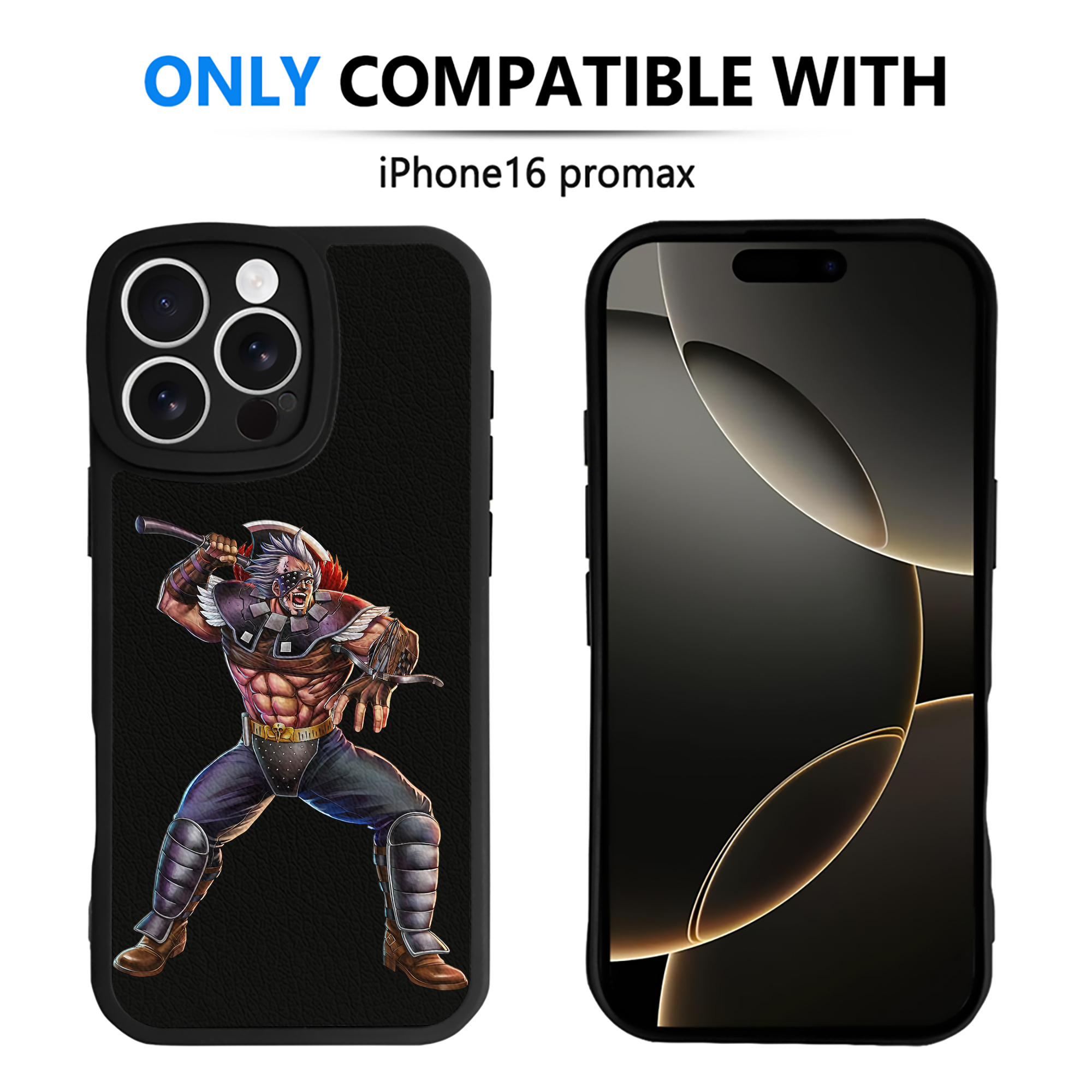 （画像用） 北斗の拳 Fist of the North Star 【iPhone 16シリーズ対応】シリコンスマホケース（レザー調） 材質：シリコン